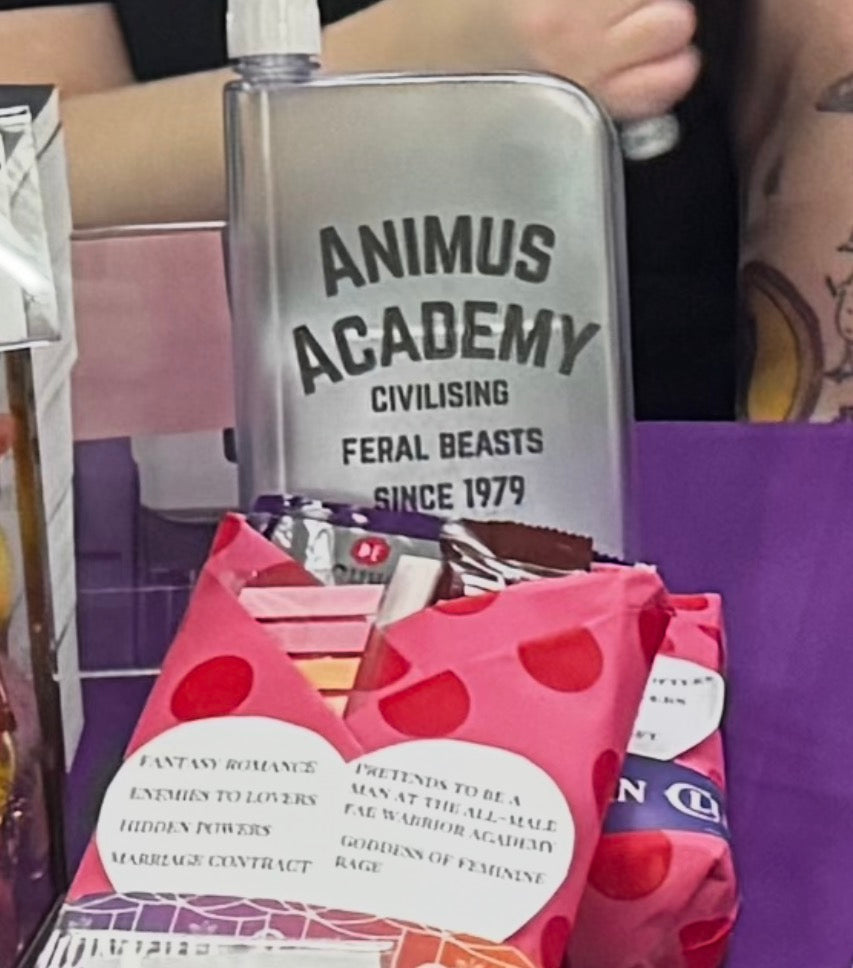 Animus Academy book-shaped drink bottle