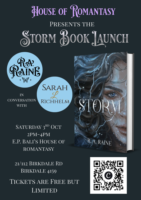R.A. Raine STORM book launch ticket